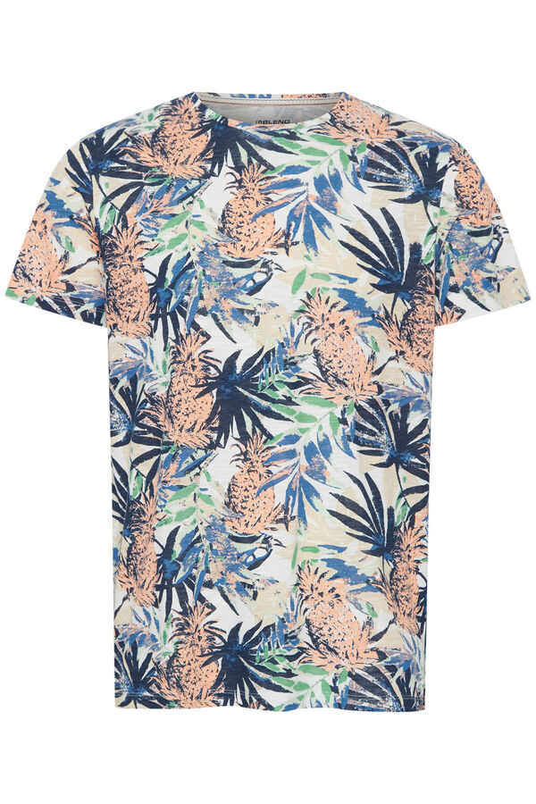 Springfield Kurzarm-Shirt Print natur