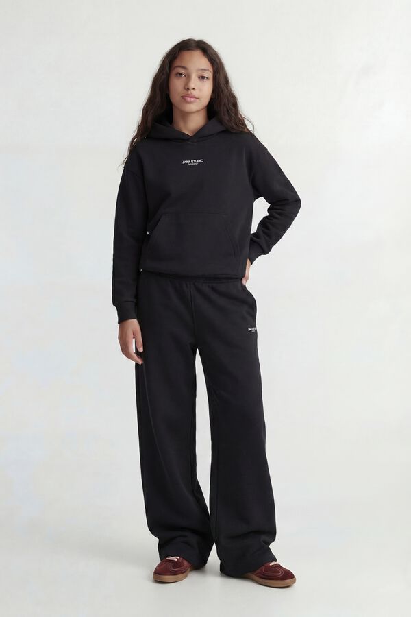 Jack & Jones Girl Hooded logo sweatshirt black