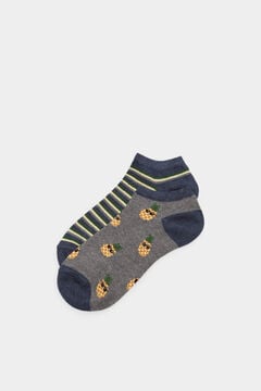 Springfield 2er-Pack knöchelhohe Socken silber