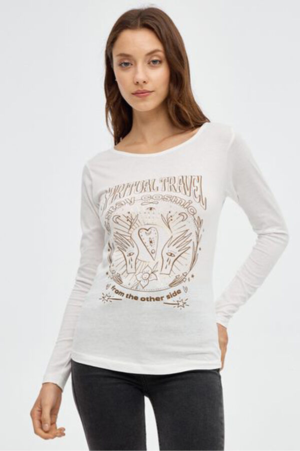 Inside Camiseta Con Estampado blanco