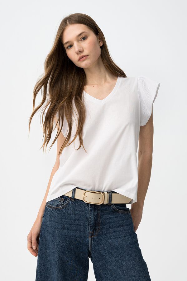 Tiffosi Casual short-sleeved T-shirt blanc