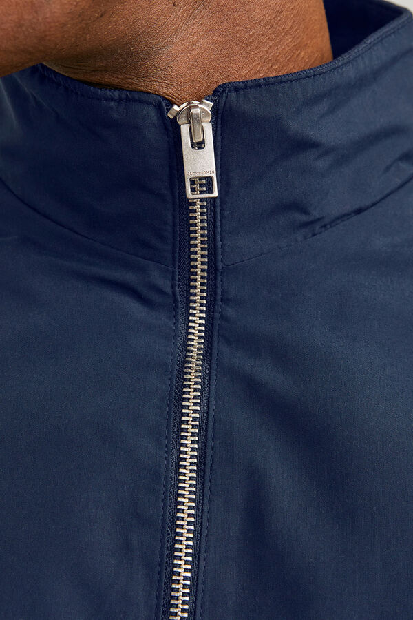 Jack & Jones bomber jacket with high neck blue