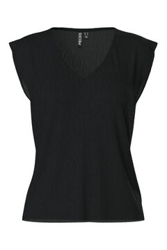 Pieces Top de flores negro