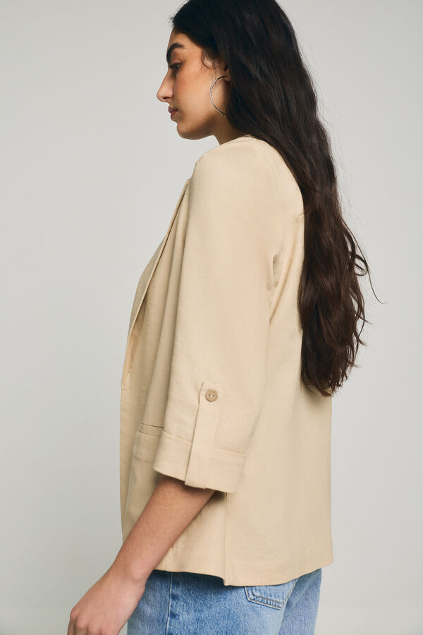 Only Linen open blazer gris