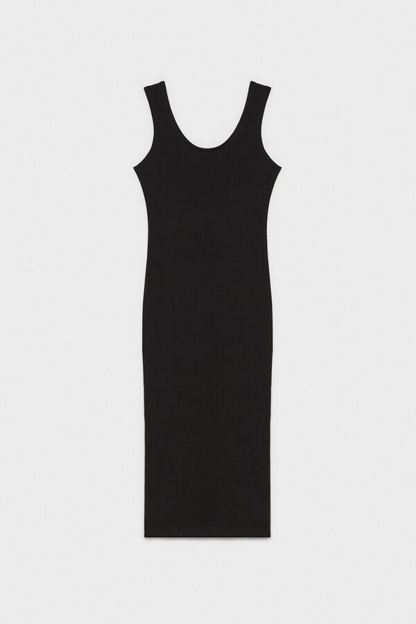 Springfield Midi-Kleid Strickgewebe schwarz