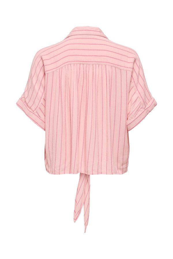 Only Short sleeve crop shirt red