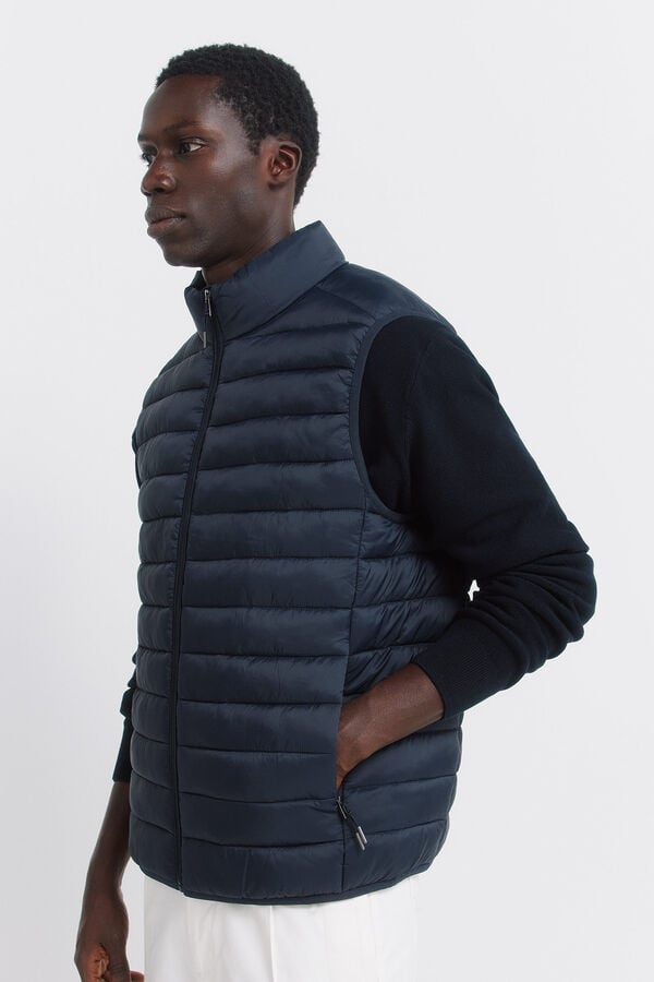 Springfield Quilted gilet blue