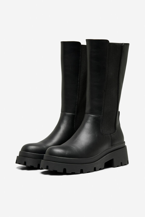 Only Bota militar plana negro