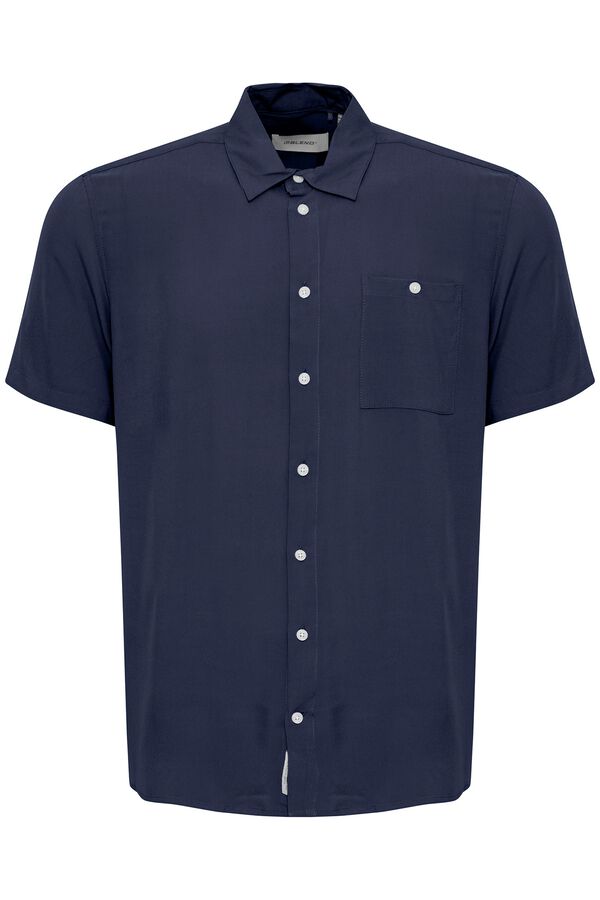 Blend Camisa de manga curta azul