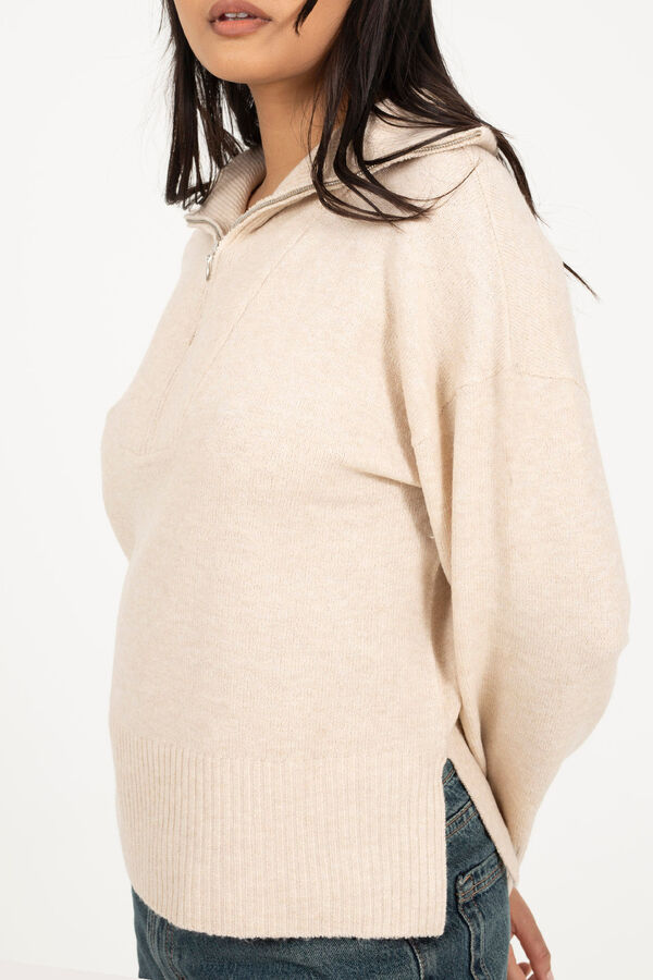 Brave Soul Jersey de punto con tacto suave beige