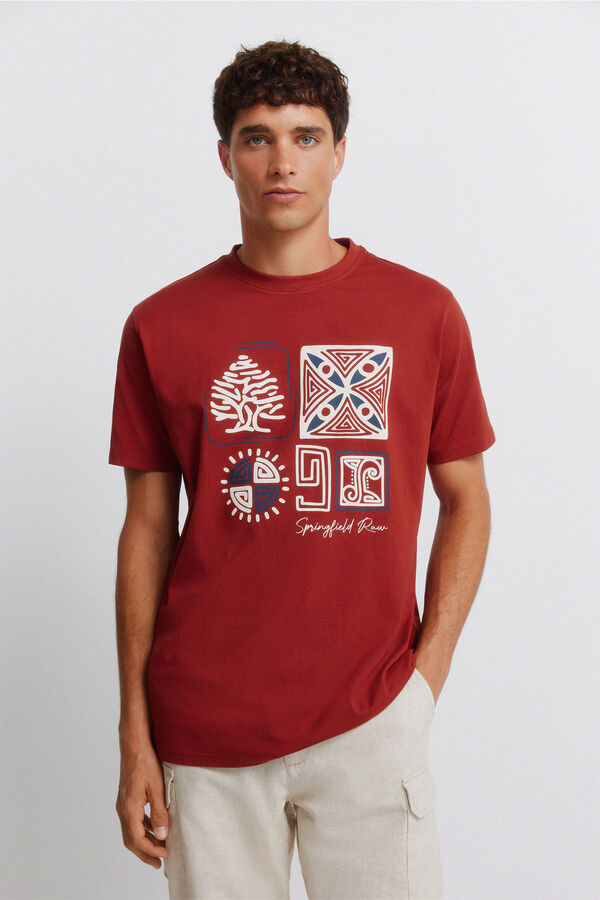 Springfield Ethnic Springfield logo T-shirt red