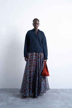 Topshop Falda larga a cuadros