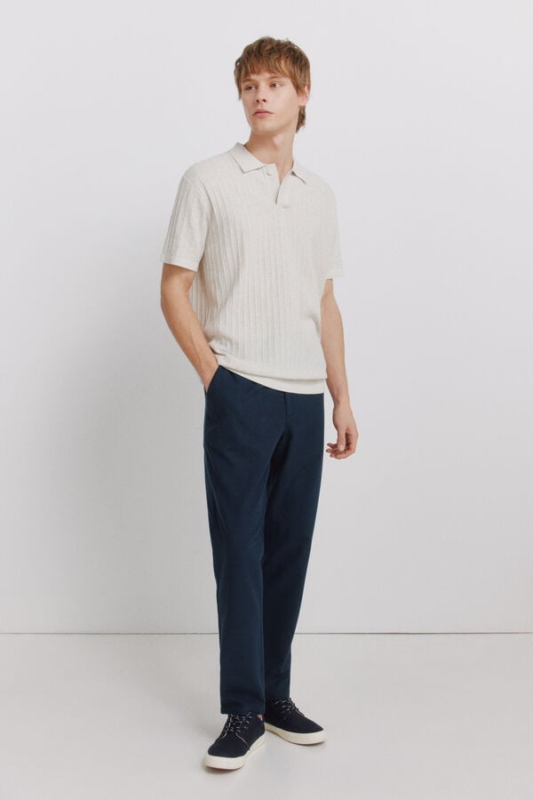 Springfield Basic structured polo shirt grey