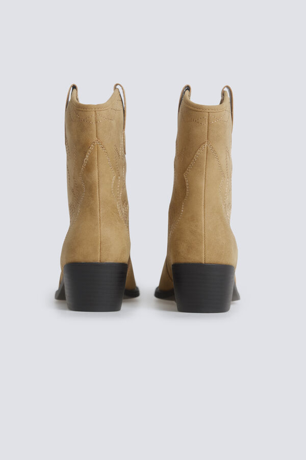 Springfield Faux suede cowboy boots brown