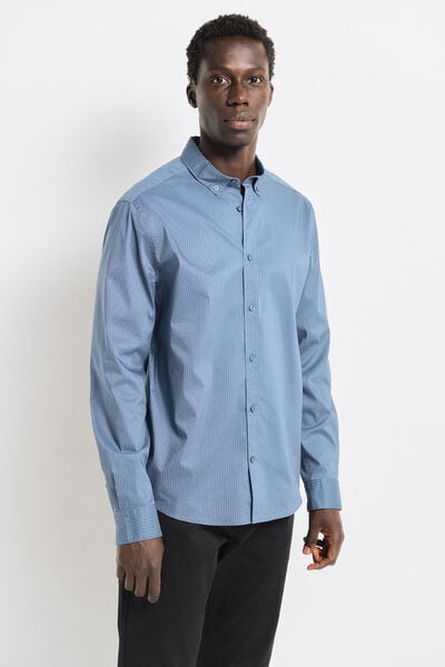 Springfield poplin dress shirt indigo blue