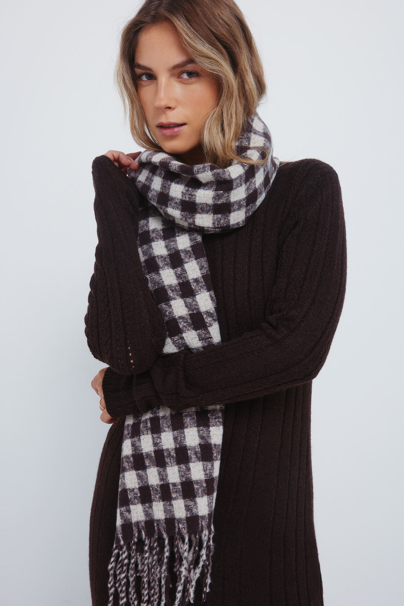 Springfield Bufanda cuadros pata de gallo