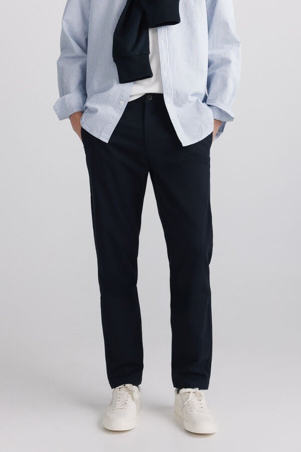 Springfield Pantal&oacute;n chino slim fit azul