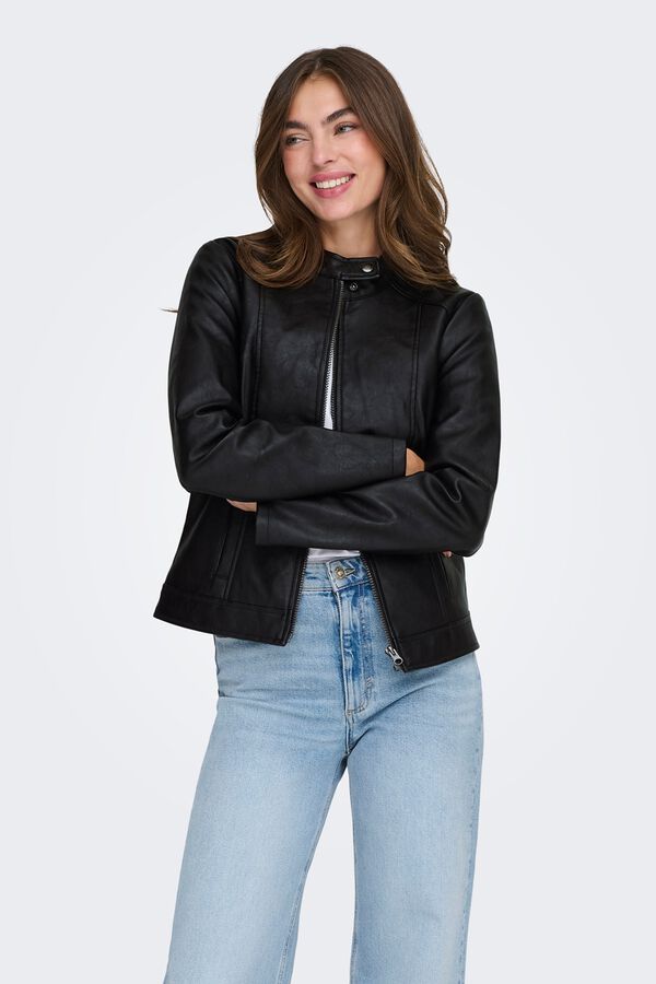 JDY Biker jacket black