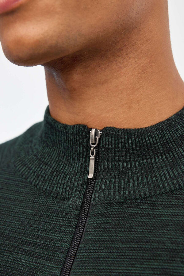 Inside Camisola com fecho-&eacute;clair torcido verde