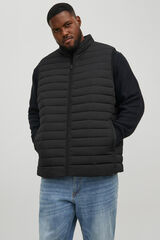 Springfield PLUS recycled polyester quilted gilet crna