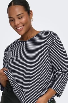 Only Carmakoma T-shirt de riscas tamanho grande