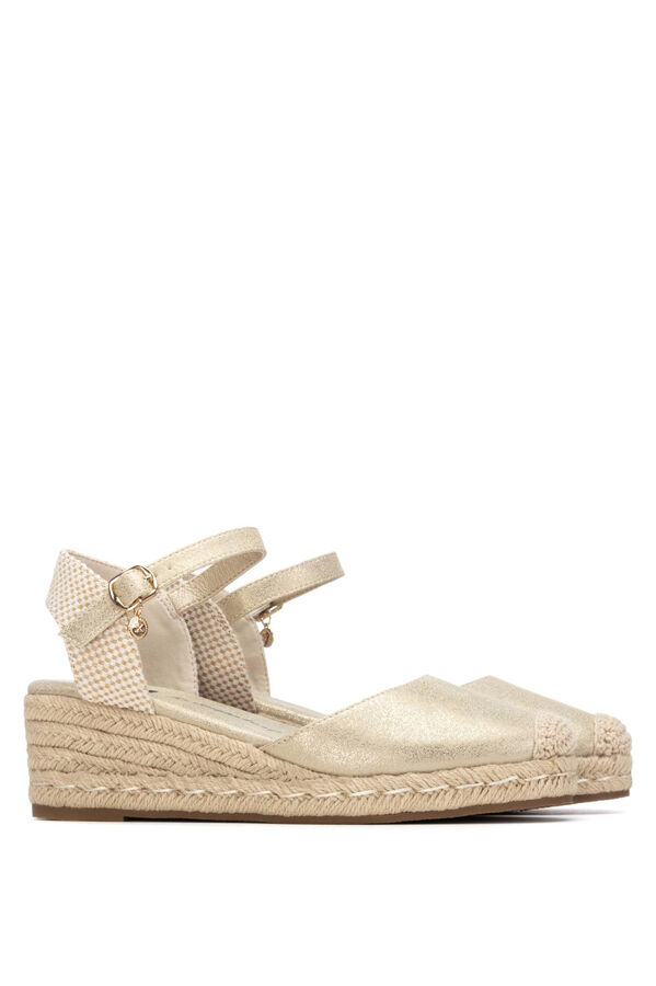 XTI Alpargata antelina cu&ntilde;a amarillo