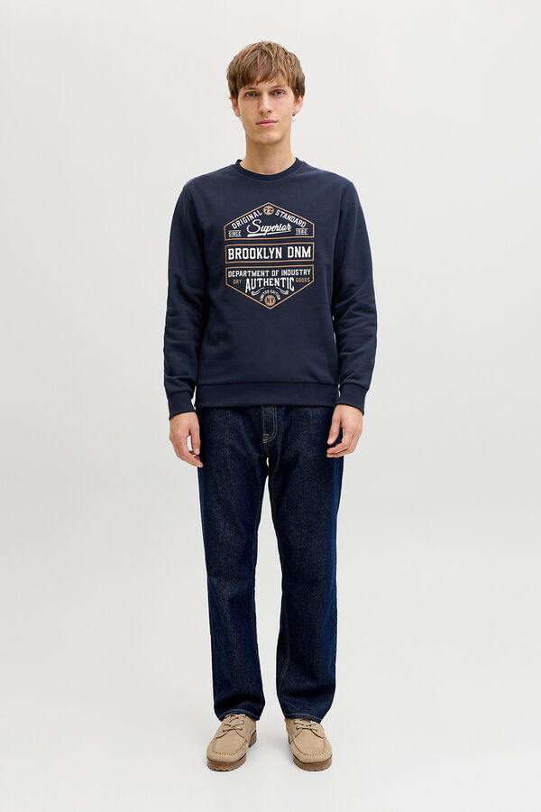 JJ REBEL Sudadera b&aacute;sica manga larga azul