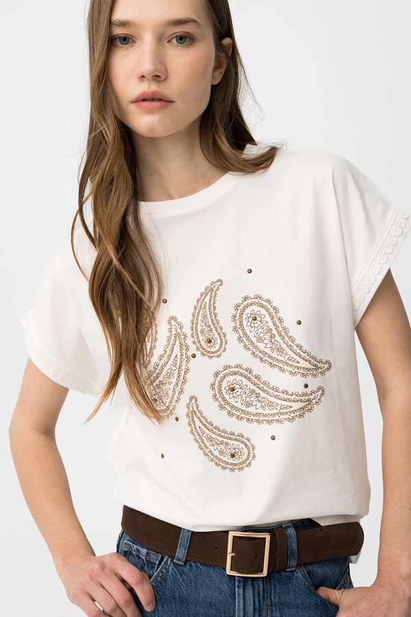 Tiffosi Camiseta Paisley marfil