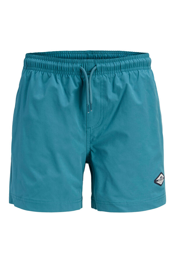 Jack & Jones Junior Ba&ntilde;ador con cintura el&aacute;stica turquesa