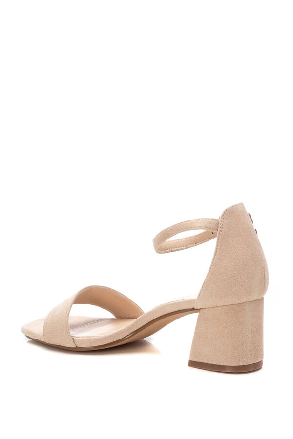 Refresh Suede shoes with wide heel brown