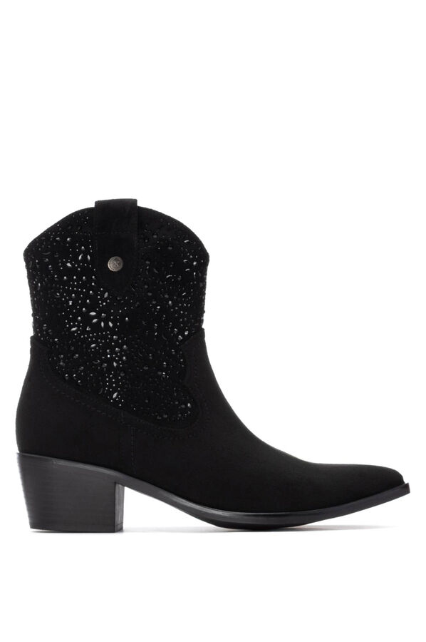 XTI Bota de cowboy com tachas preto