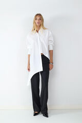 Balmohk Camisa popelín asimétrica blanco