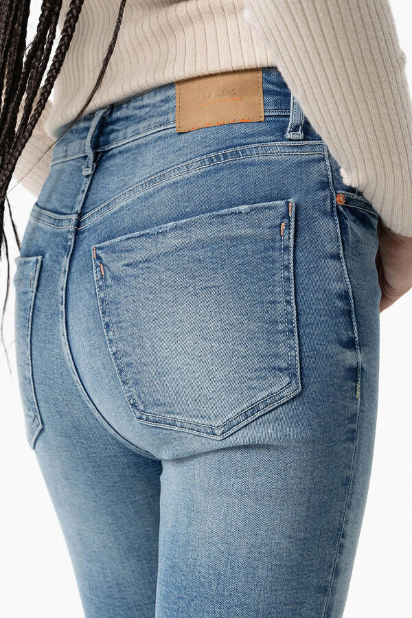 Springfield Jeans Megan Cropped Flare cintura alta mix azul