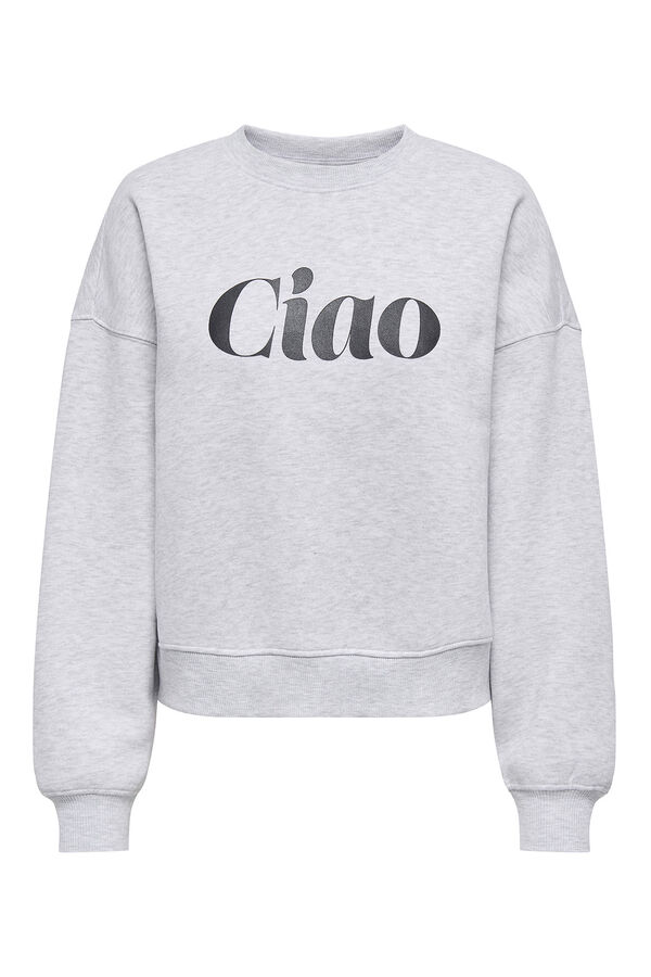 Only Sudadera detalle texto gris