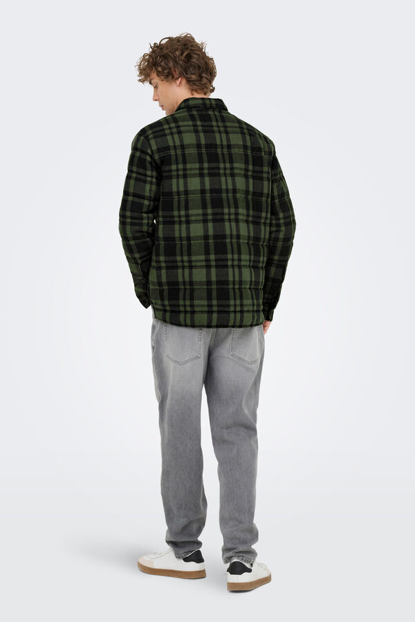 Only & Sons Sobrecamisa manga larga verde