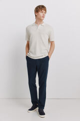 Springfield Linen comfort fit chinos blue