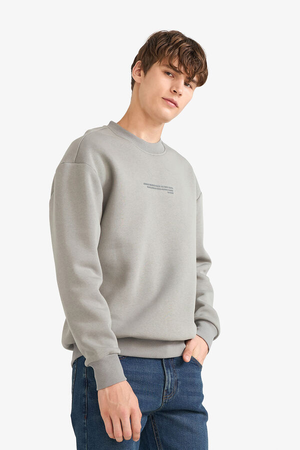 DeFacto Round neck sweatshirt grey