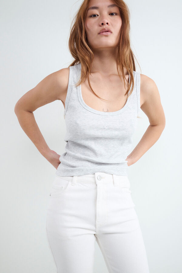 Balmohk Jeans flare fit blanco