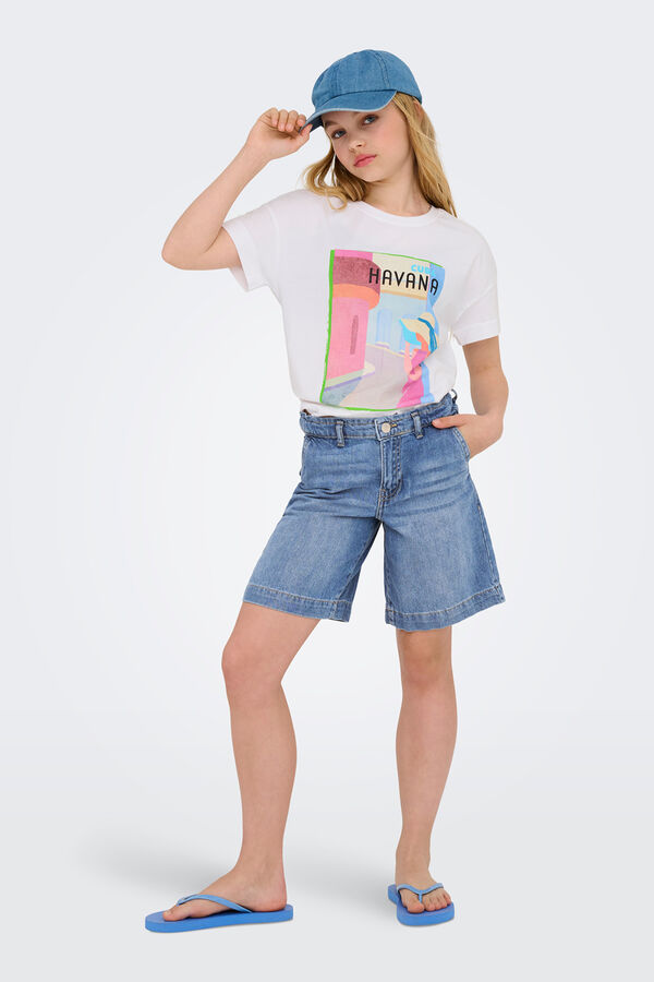 Only Girls Bermuda vaquera larga azul