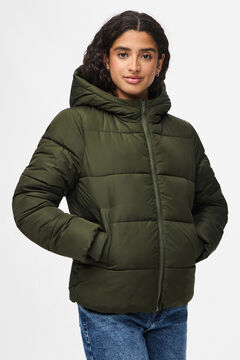 Pieces Puffer short coat with hood