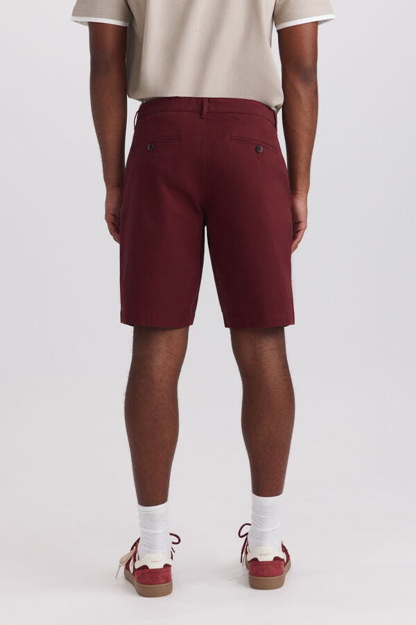 Springfield Bermude u boji comfort fit Crvena