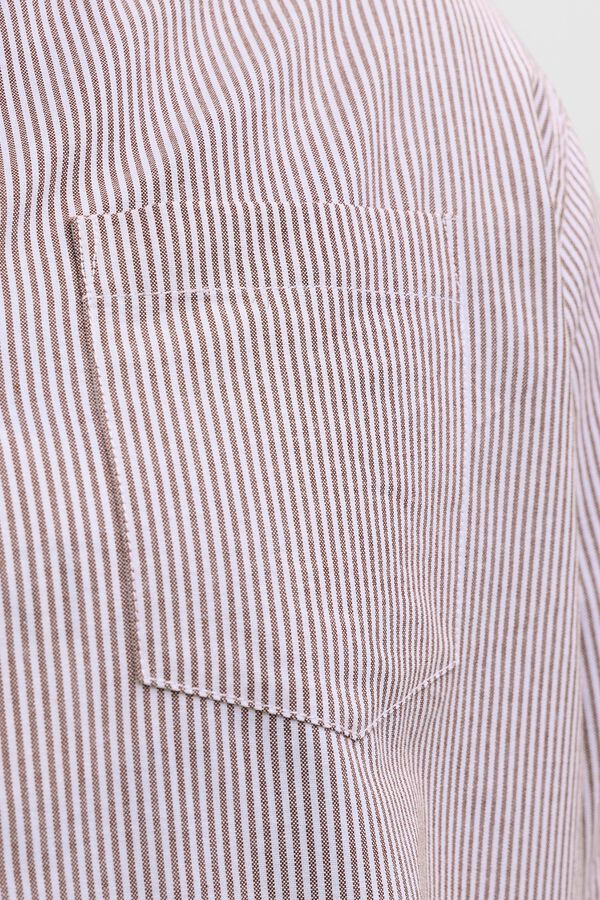 Jack & Jones PLUS long sleeve printed Oxford shirt rose