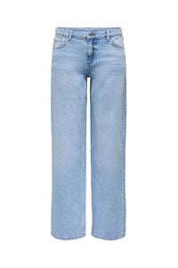 JDY Jeans mit geradem Bein und mittelhohem Zuglasche