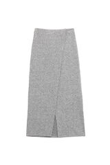 Koton Falda con abertura gris