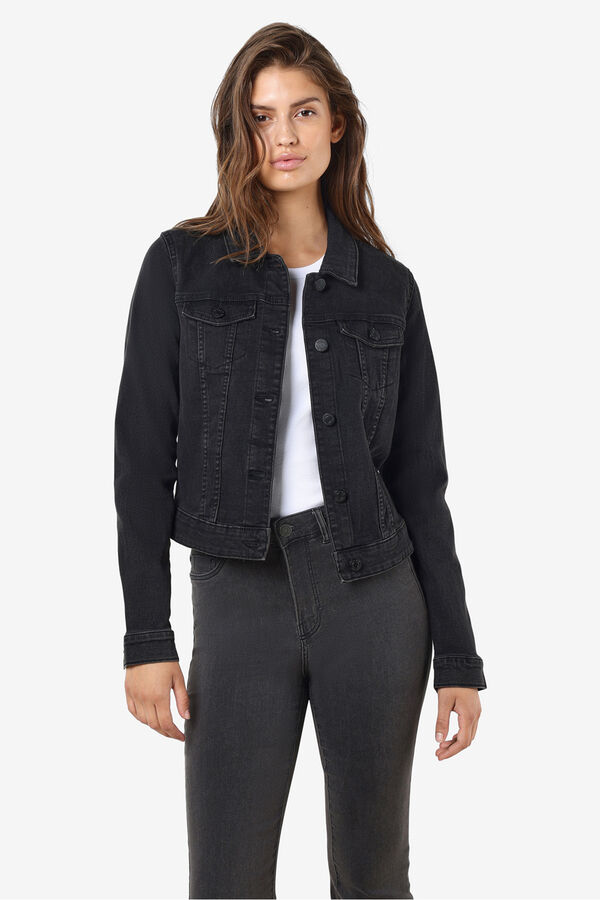 Noisy May Enge Jeansjacke Schwarz