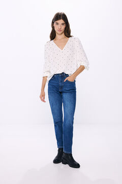 Springfield Flowing lurex blouse white