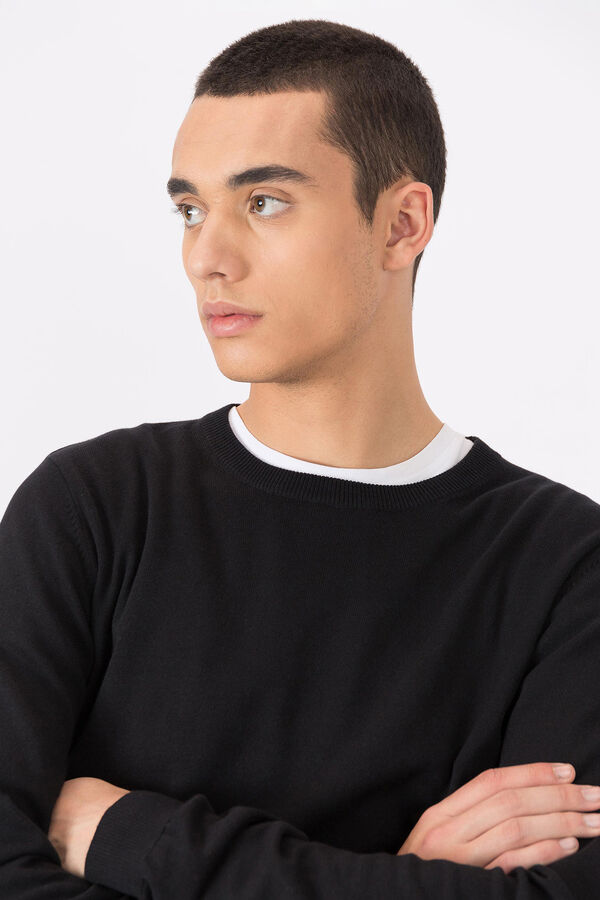 Springfield Basic Knitted Pullover crna