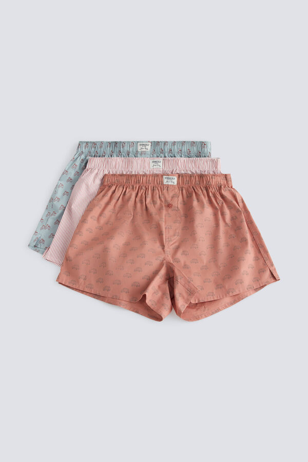 Springfield Printed poplin 3-pack boxers red