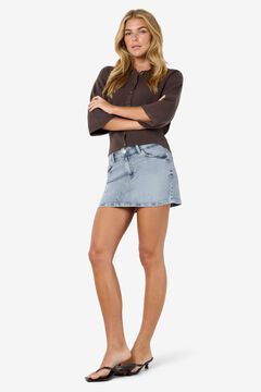 Noisy May Kurzer Denim-Rock im Used-Look