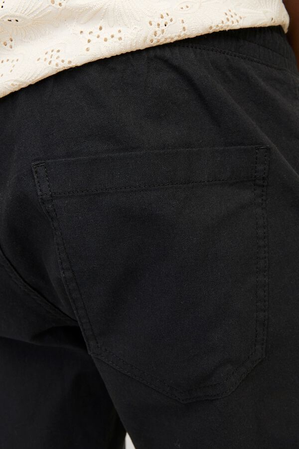 Jack & Jones Linen relaxed fit trousers black